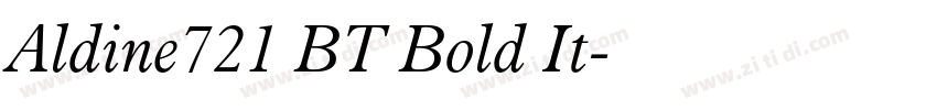 Aldine721 BT Bold It字体转换
